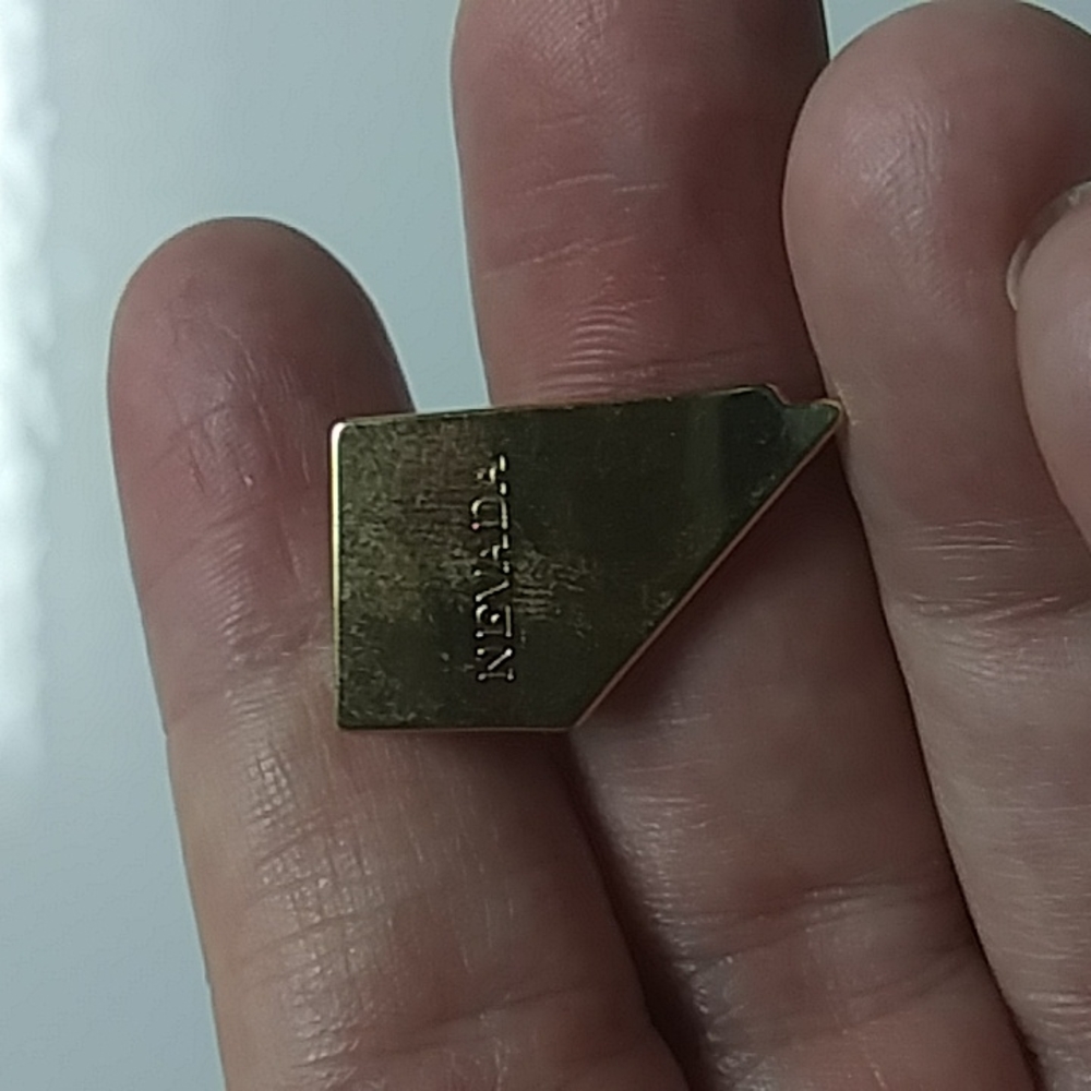 Gold plated State Nevada pin